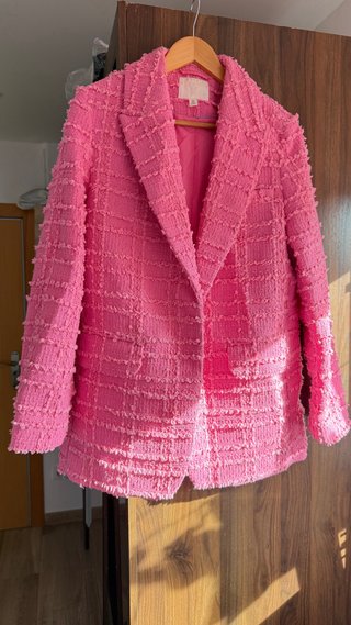 Chaqueta H&M Rosa Tweed