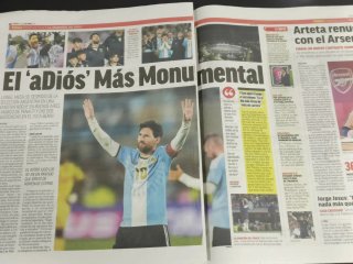Periódico Marca Messi Despedida Argentina 8/10/26