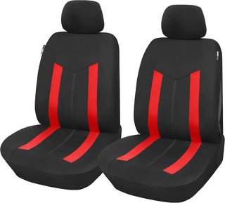 FUNDAS ASIENTOS DELANTEROS COCHE UNIVERSALES ROJO