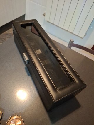 Porta orologi per 6 orologi nero