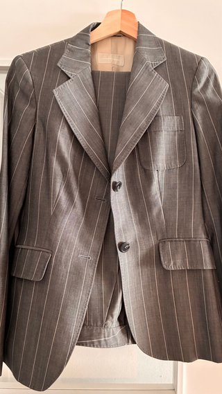 Traje de Raya Gris Massimo Dutti