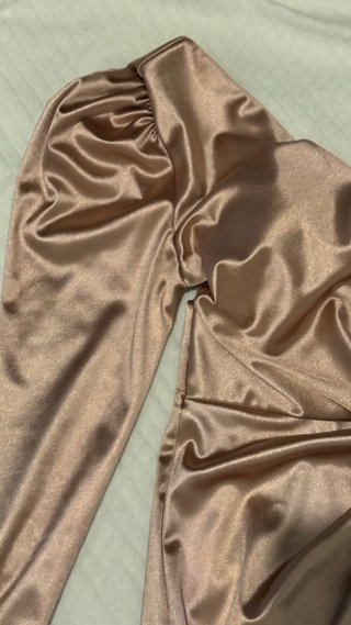 Vestito corto monospalla rosa