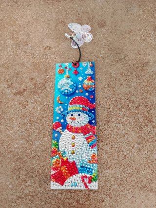 Segnalibro Pupazzo Neve Diamond Painting Natale