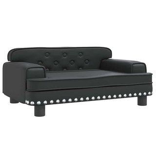 Letto per Cani in Pelle Sintetica Nera 70x45x30