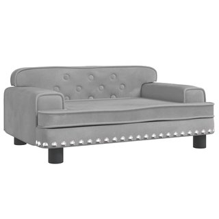 Letto per Cani in Velluto Grigio 70x45x30