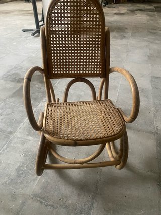 Mecedora infantil mimbre bambú