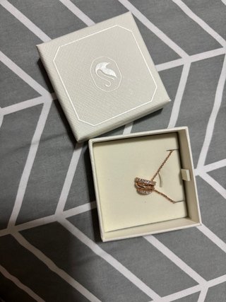Colgante Swarovski Oro Rosa y Plata
