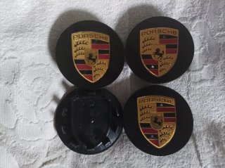 4 Tapabujes Porsche N-O 76mm centro rueda llanta