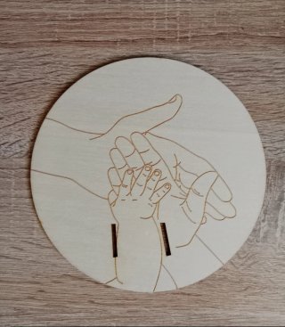 Placa de madera para la pulsera del hospital
