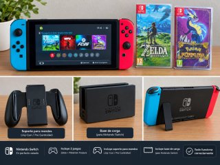 Nintendo Switch con Zelda y Pokémon