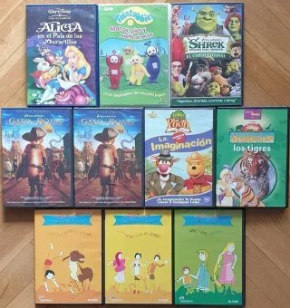 Lote 21 DVDs Infantiles (Disney, Shrek, Ice Age)
