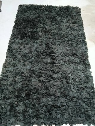 Alfombra Diseño Cuero negro 220x120cm Tapec Brasil