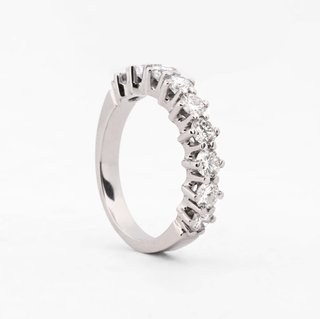 Alianza 18kt Oro Blanco Diamantes