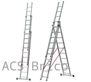 Escalera Aluminio Elite 3x9 - 2,60+2,60+2,60 Metros