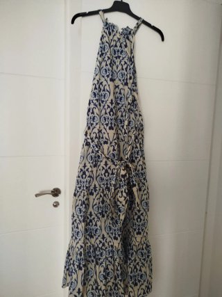 Vestido largo estampado Zara