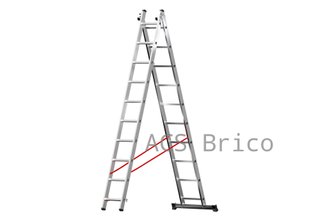 Escalera Aluminio Elite 2x10 - 2,88+2,88 M - 66-66x30mm
