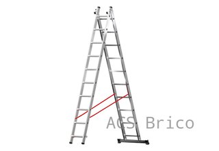 Escalera Aluminio Elite 2x6 - 1,76+1,76 M - 60-60x30mm
