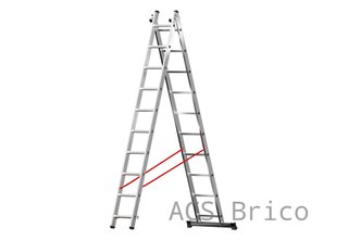 Escalera Aluminio Elite 2x7 - 2,04+2,04 M - 60-60x30mm