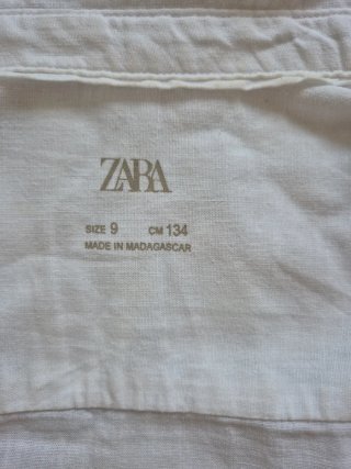 Camisa Zara Talla 9 / CM 134