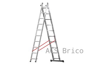 Escalera Aluminio Elite 2x6 - 1,76+1,76 M - 60-60x30mm