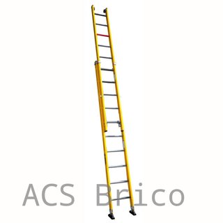 Escalera Fibra 2X10 - 3,00+3,00 Metros