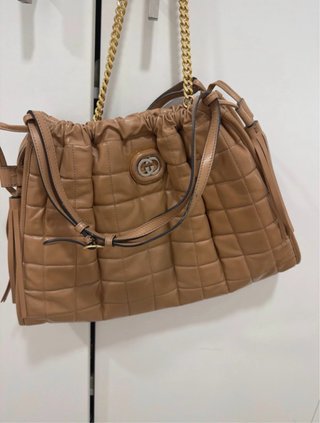 Bolso Gucci Marrón Piel Acolchado