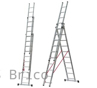 Escalera Aluminio Elite 3x12 - 3,44+3,44+3,44 M - 73-90-73x25mm