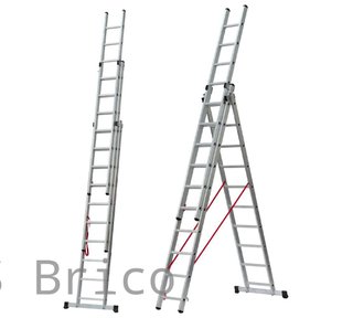 Escalera Aluminio Elite 3x12 - 3,44+3,44+3,44 M - 73-90-73x25mm