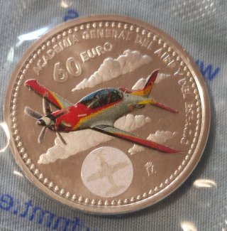 Moneda 60 Euro Academia General del Aire