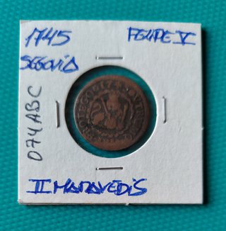 FELIPE V - 2 MARAVEDIS DEL AÑO 1745 SEGOVIA
