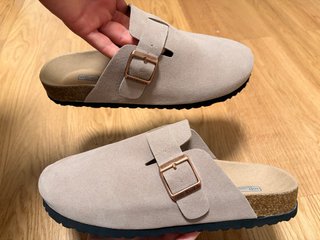 Zuecos Birkenstock Boston Beige