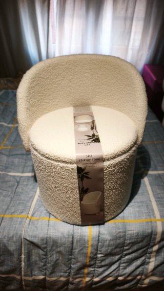 Pouf di Stoccaggio Bianco