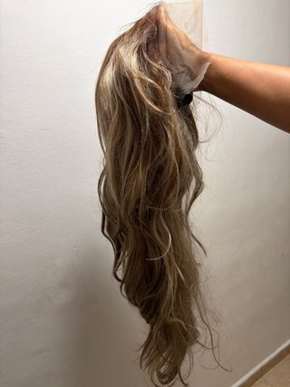 Peluca 60% Pelo Natural Rubio