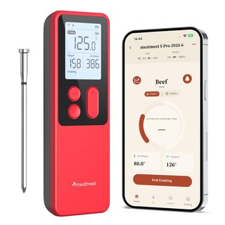 TERMÓMETRO CARNE WIFI BLUETOOTH 6 SENSORES 582°C