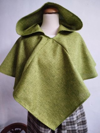 Capucha Medieval Cosplay Verde