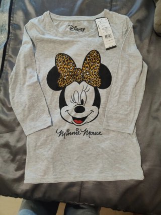 Camiseta Minnie Mouse Gris Talla S