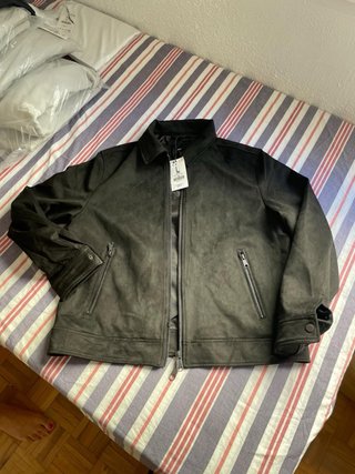 Chaqueta de ante negra Talla L