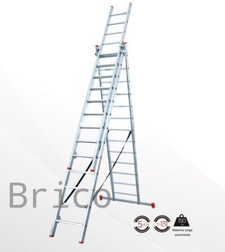 Escalera Aluminio 3x11 - 3+3+3 M - 66x25mm