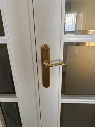 Manivelas doradas para puertas de paso (8 puertas