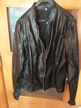 Cazadora polipiel negra XL
