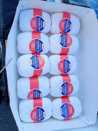 Fabra Coats Hilo Algodón Blanco 50gr no envío