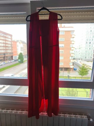 Vestido largo rojo Bimani