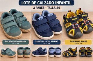 Lote 3 Pares Calzado Infantil Talla 24