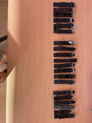 Confezione da 18 cinture per orologi nere
