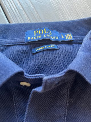 Polo original Manga Larga Ralph Lauren Azul Talla