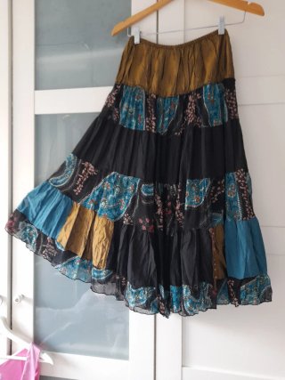 Falda vintage bohemia patchwork