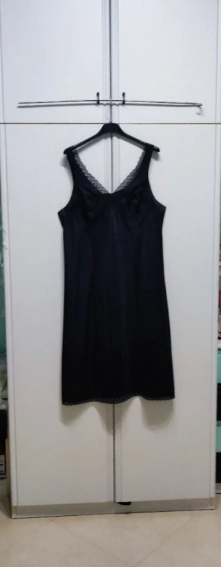 Sottoveste vintage donna nera taglia M