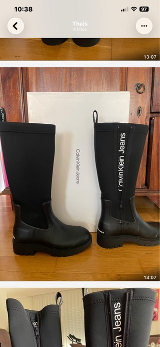 Botas Altas Calvin Klein Negras