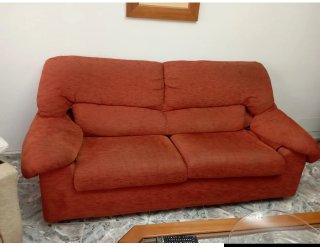 Sofá 3+2 plazas tela naranja Urge venta