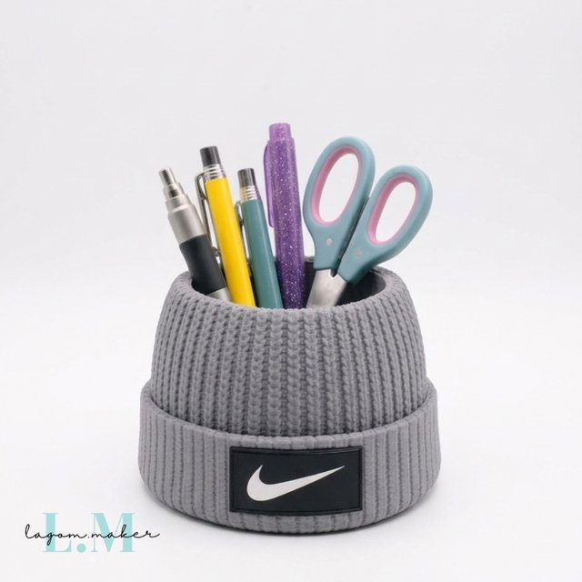 Portalápices - Jarrón gorro - Estilo Nike